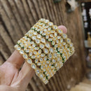 Pooja Bangles Gold Plated Kundan Stone Bangles Set