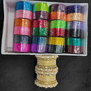 Pooja Bangles Gold Plated Metal Bangles Set (Assorted Color )