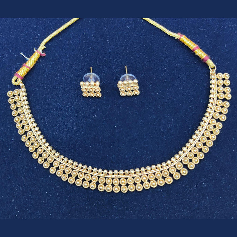 Pooja Bangles Gold Plated Pearls Choker Necklace set