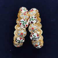 Pooja Bangles Gold Plated Meenakari Bangle Set