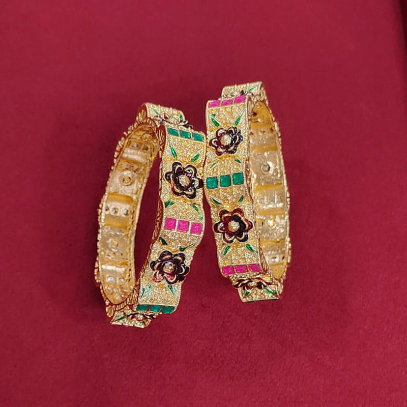 Pooja Bangles Gold Plated Bangle Set