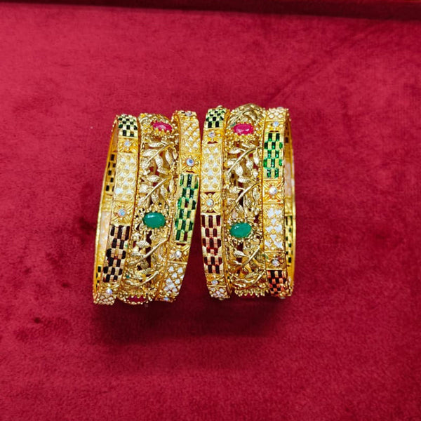 Pooja Bangles Gold Plated Bangle Set