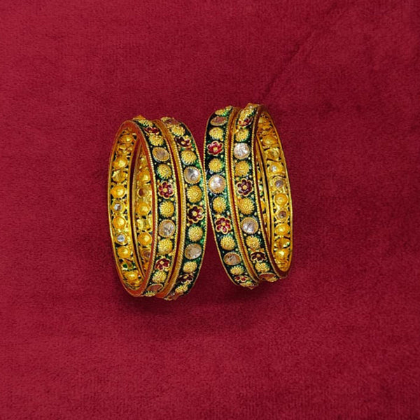 Pooja Bangles Gold Plated Bangle Set