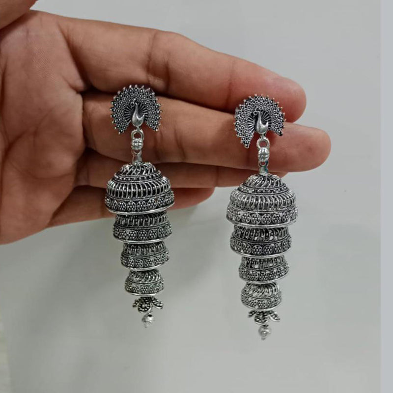 Pooja Bangles Oxidised Plated Dangler Earrings