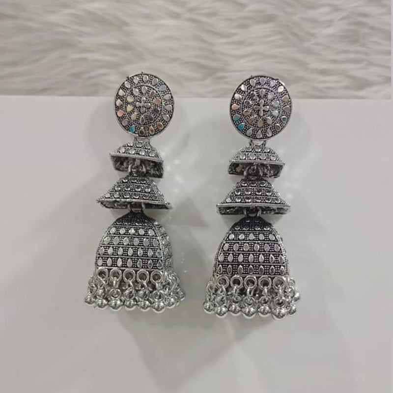 Pooja Bangles Oxidised Plated Dangler Earrings