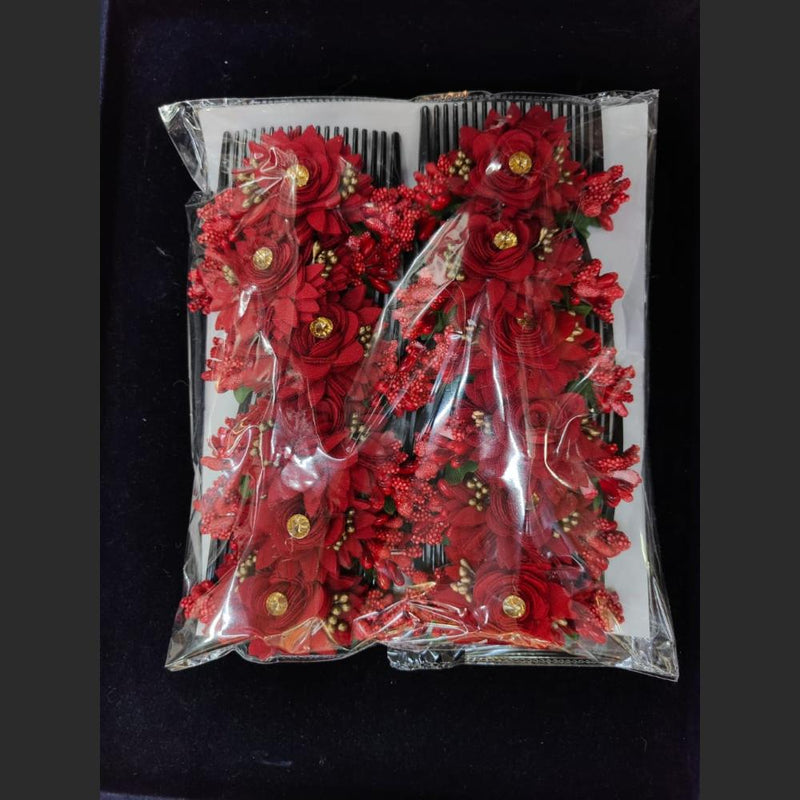 Pooja Bangles Floral Hair Clips (Pack Of 12)