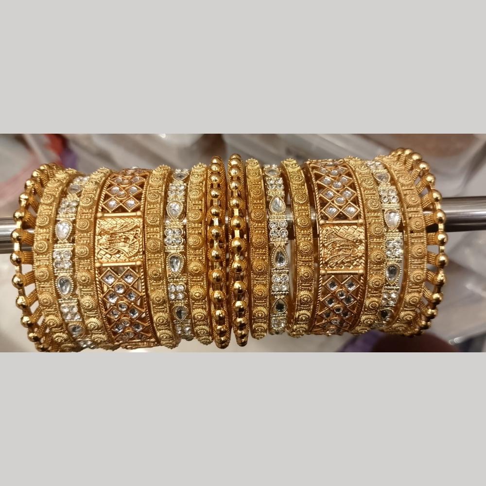 Pooja Bangles Kundan Stone Bangles