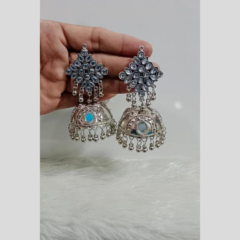 Pooja Bangles Oxidised Plated Jhumki Earrings