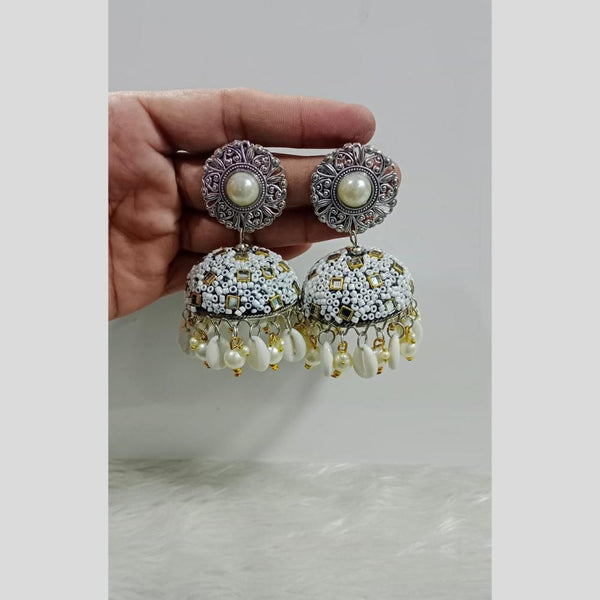 Pooja Bangles  Shell  & Pearls Jhumki Earrings