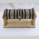 Pooja Bangles Gold Plated Crystal And Austrian Stone Pearls Bangles Set