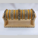 Pooja Bangles Gold Plated Crystal And Austrian Stone Pearls Bangles Set