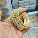 Pooja Bangles Gold Plated Austrian Stone Bangle Set