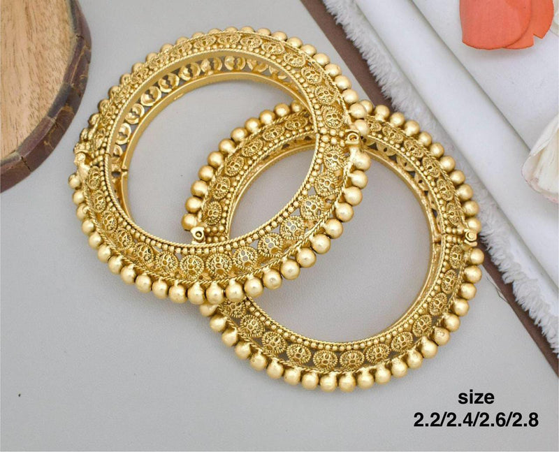 Pooja Bangles Gold Plated Openable Bangle Set