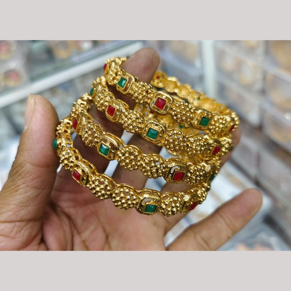 Pooja Bangles Pota Stone Bangles Set