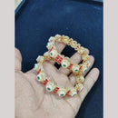 Pooja Bangles Pota Stone And Pearls Bangles Set