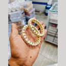 Pooja Bangles Gold Plated Austyrian Stone Meenakari Bangles Set