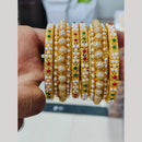 Pooja Bangles Gold Plated Pearls Bangles Set