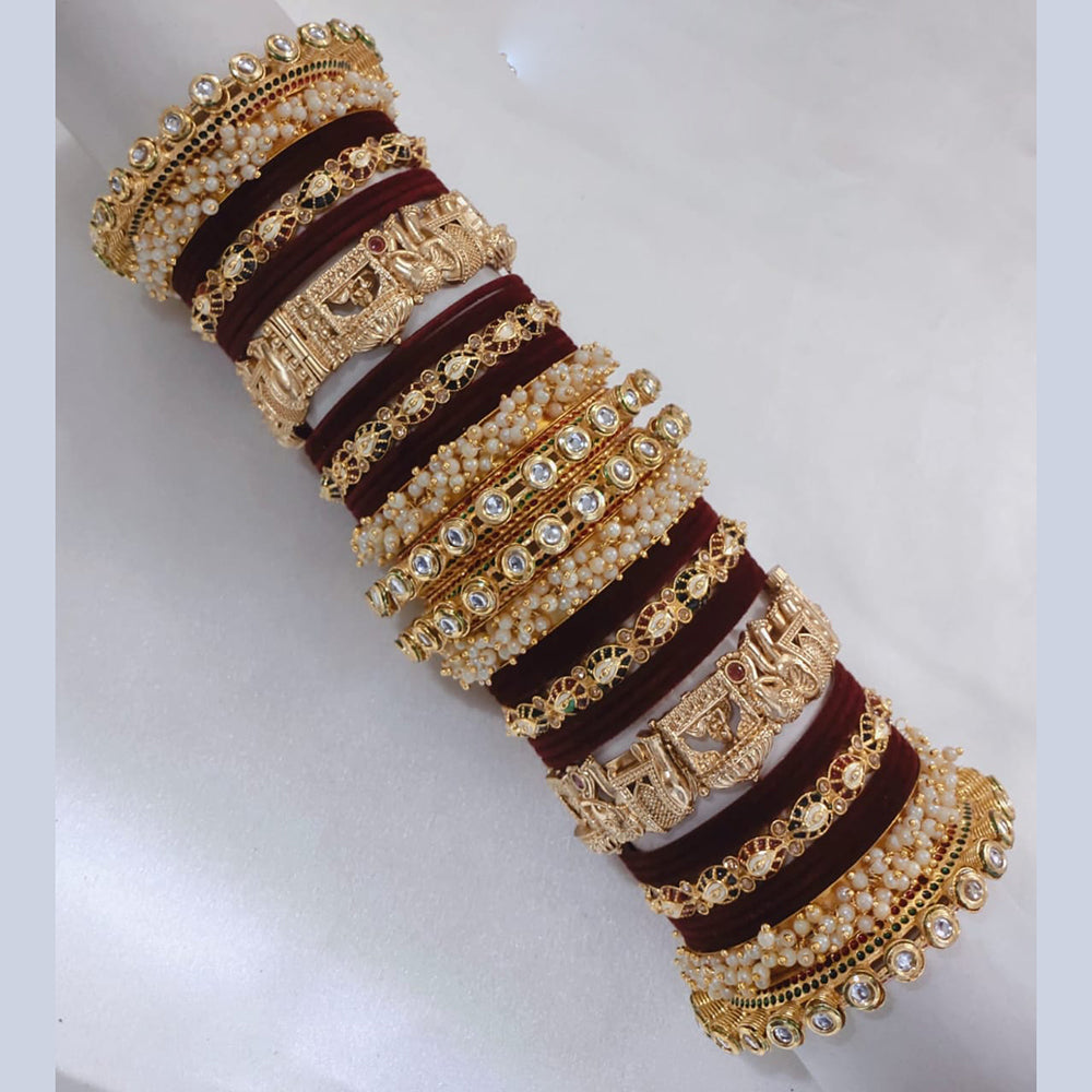 Bridal Bangles Designer Bangles Set Pooja Bangles Gold Plated