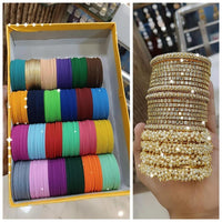 Pooja Bangles Multi Colors Bangle Set