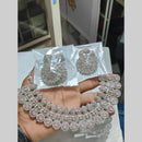 Pooja Bangles Silver Plated Austrian Stone Necklace Set