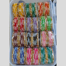 Pooja Bangles Gold Plated Metal Multi Color Bangle Set