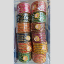 Pooja Bangles Gold Plated Metal Multi Color Bangle Set
