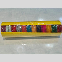 Pooja Bangles Festive Elegance Multi Color Crystal Bangle Set