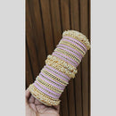 Pooja Bangles Delicate Gold Plated Pearl Work Bangles Set