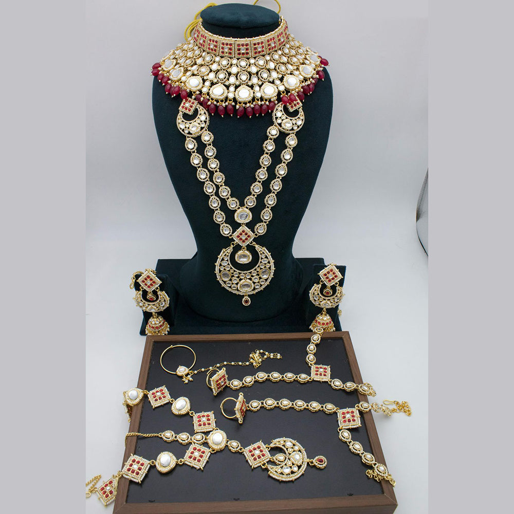 Pooja Bangles Gold Plated Kundan Necklace Set