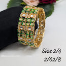 Pooja Bangles Gold Plated Kundan Stone Meenakari Bangles Set