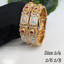 Pooja Bangles Gold Plated Kundan Stone Meenakari Bangles Set