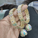 Pooja Bangles Gold Plated Kundan Stone Meenakari Bangles Set