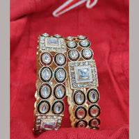 Pooja Bangles Gold Plated Kundan Stone Meenakari Bangles Set
