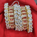 Pooja Bangles Gold Plated Kundan Stone Meenakari Bangles Set
