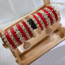 Pooja Bangles Gold Plated Austrian Stone Acrylic Bangles Set