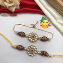 Pooja Bangles Kundan Rakhi Combo