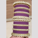 Pooja Bangles Gold Plated Austrian And Pearl Bangles Set
