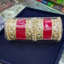 Pooja Bangles Kundan Acrylic Bangle Set