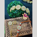 Pooja Bangles Gold Plated Kundan And Austrian Stone Combo Set 