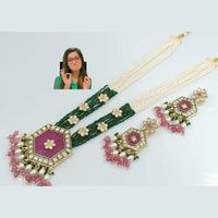 Pooja Bangles Pota Stone & Pearl Long Necklace Set