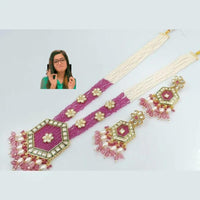 Pooja Bangles Pota Stone & Pearl Long Necklace Set