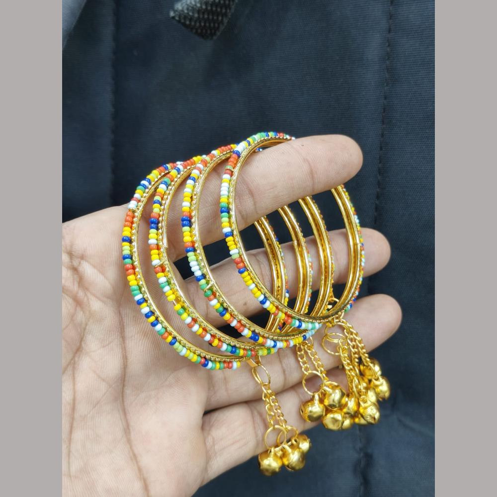 Pooja Bangles Desi Vibe Multicolor Bangles with Bells