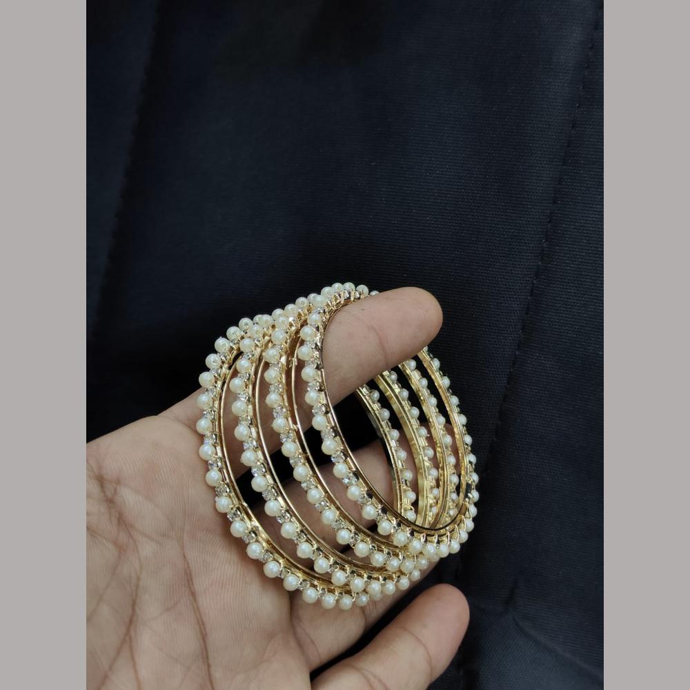 Pooja Bangles Traditional Bangles with Pearls and Austrian Stone