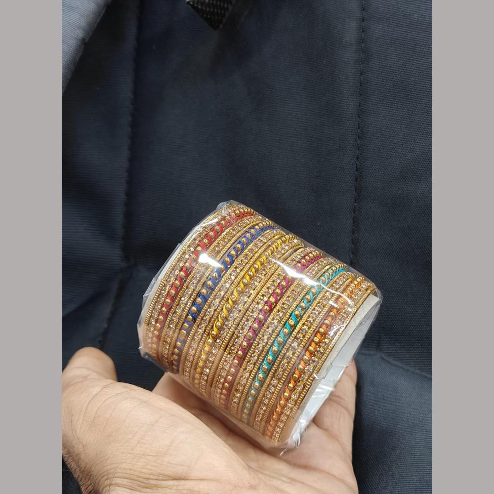 Pooja Bangles Multicolour Silk Thread Bangle Set
