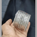 Pooja Bangles Rhodium Plated Elegance Bangle Set