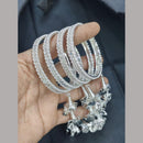 Pooja Bangles Rhodium Plated and Austrian Stone Bangle Set