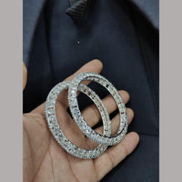 Pooja Bangles Austrian Stone Round Statement Bangle Set