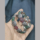 Pooja Bangles Oxidized Sterling Look Tribal Ethnic Bangle Set