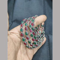 Pooja Bangles Oxidized Sterling Look Tribal Ethnic Bangle Set