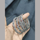 Pooja Bangles Oxidized Sterling Look Tribal Ethnic Bangle Set